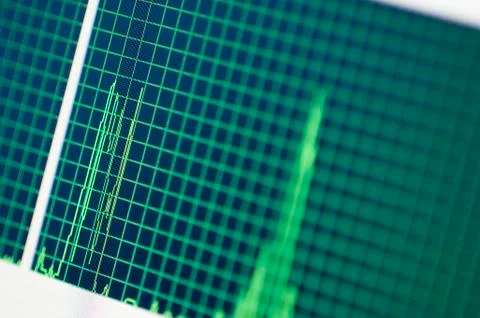 Windows task manager graph on computer screen Stock Photos