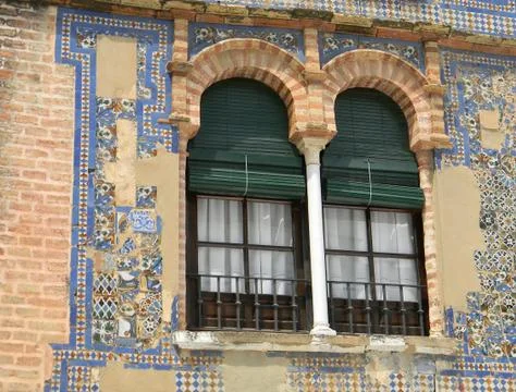 Windows With Tile, Spain Foto stock