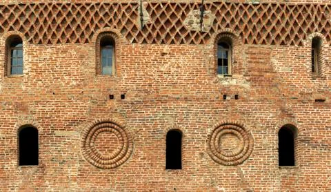 Windows of the tower in the Gothic style Stock Photos