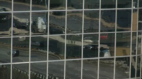 Windows Traffic Reflection Stock Footage 577850