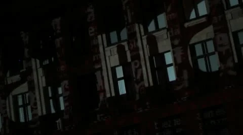 Windows video projection art Stock Footage 20594346
