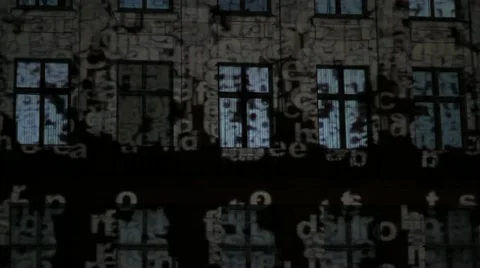 Windows video projection art Stock Footage 20594783