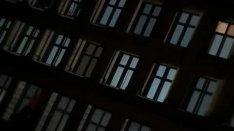 Windows video projection art Stock Footage 20597334