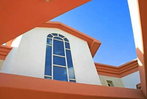 Windows of villa Stock Photos