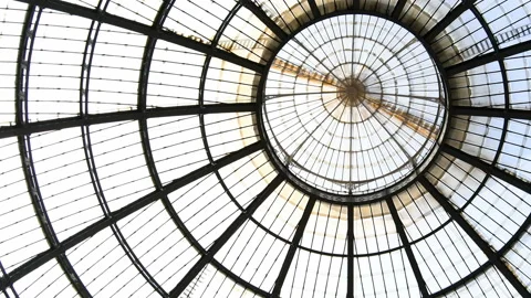 Windows of the Vittorio Emaneule Gallery Stock Footage 142950976