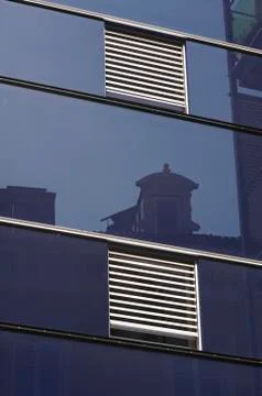 Windows wall reflection Stock Photos