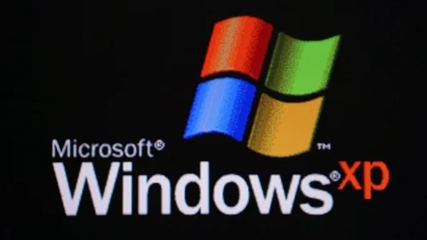 Windows XP computer software startup. Stock Footage 93308109