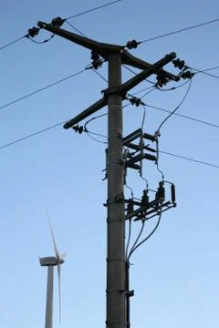 Windpark-Umspanner Stock Photos