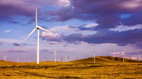 Windpower. Wind turbines Video stock 41497496
