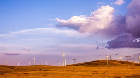 Windpower. Wind turbines Video stock 41497503