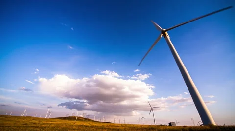 Windpower. Wind turbines Video stock 41498106