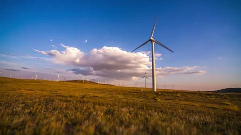 Windpower. Wind turbines Video stock 41498216