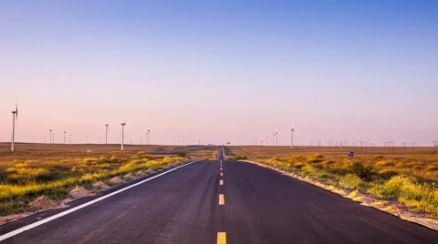 Windpower. Wind turbines Stock Footage 41498228