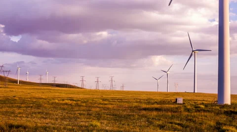 Windpower. Wind turbines Video stock 41498235