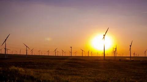 Windpower. Wind turbines Video stock 41498252