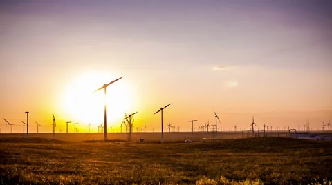 Windpower. Wind turbines Video stock 41498258