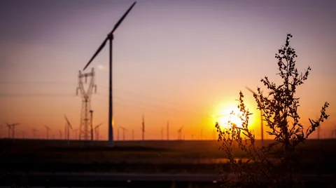 Windpower. Wind turbines Video stock 41950027