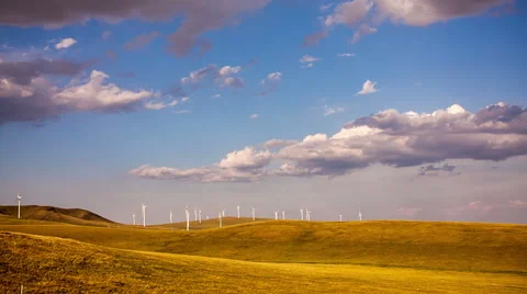 Windpower. Wind turbines Video stock 41950052