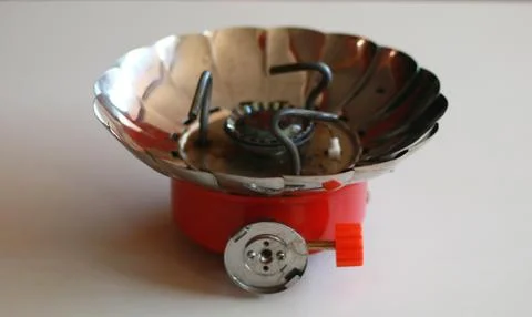 Windproof camping stove Stock Photos
