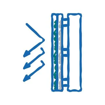 Windproof layer icon doodle illustration Ilustración de archivo