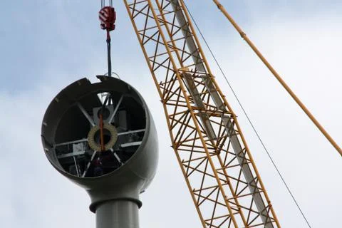 Windrad-Montage Stock Photos