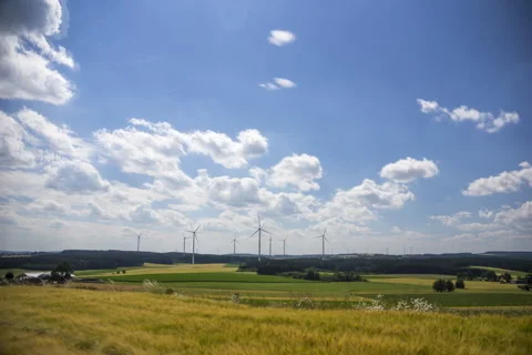 Windräder Timelapse Stock Footage 217375612