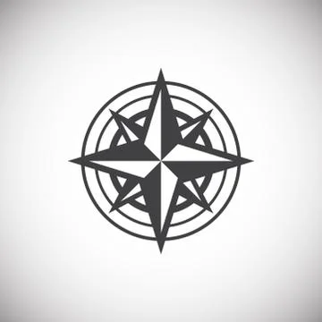 Windrose icon on background for graphic and web design. Simple illustration Stock Illustration