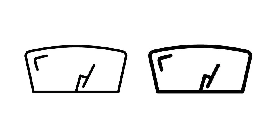 Windscreen icon design. Simple Vector illustrations.. Stock Illustration
