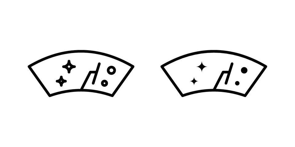 Windscreen icon set. Vector EPS 10 Stock Illustration