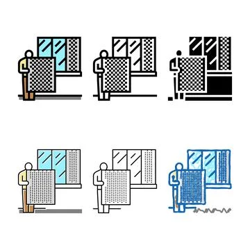 Windscreen repair and replacement minimal color icon vector Stock Illustration