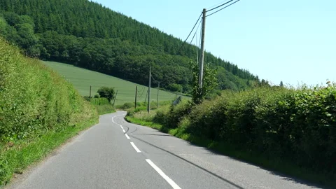 Windscreen view driving road A44 in South Wales UK 動画素材 200266264