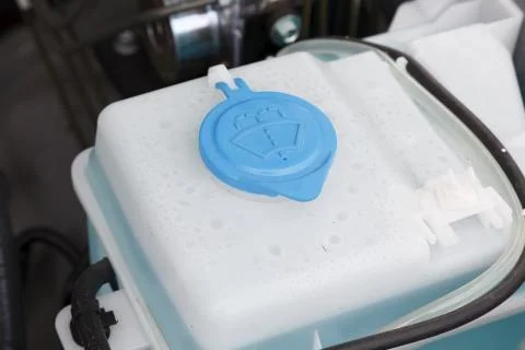 Windscreen washer fluid container Stock Photos