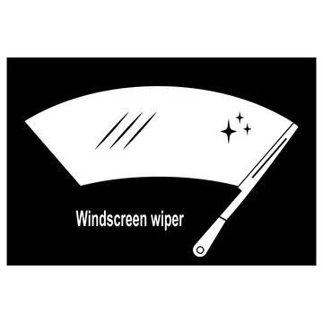 Windscreen wiper design Stock Illustration