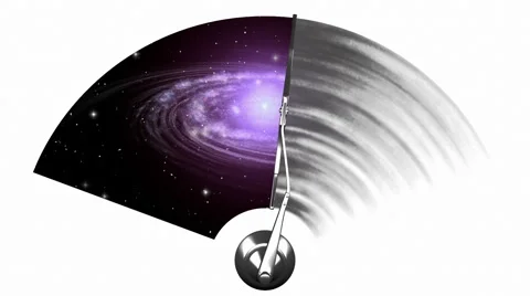 Windscreen wiper &amp; Galaxy 4K, seamless loop. Stock Footage 50081121