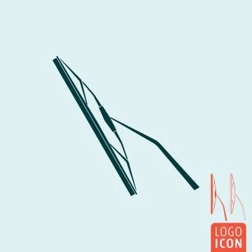 Windscreen wiper icon isolated Stock Illustration