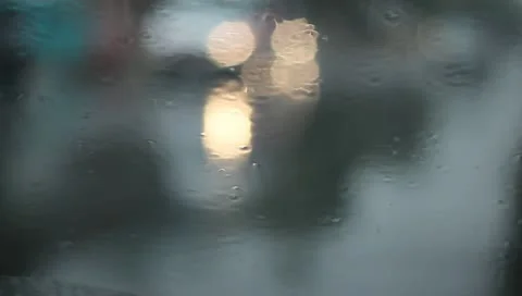 Windscreen Wiper in the Rain Stock Footage 11352605