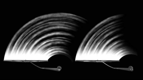 Windscreen wipers animation Stock Footage 90519361