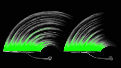 Windscreen wipers animation Stock Footage 90528828