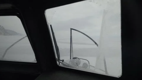 Windscreen wipers of hovercraft Stock Footage 264659709