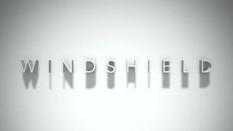 Windshield 3D title animation with shadows on a white background Stock Footage 297516562