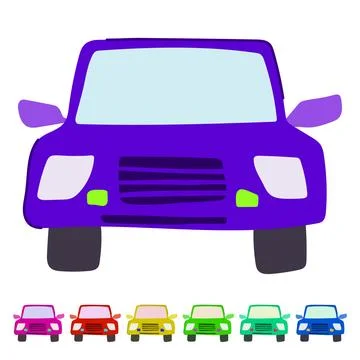 Windshield car front vector cartoon graphic Stock Illustration