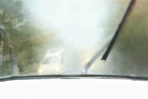 Windshield in the rain Foto stock
