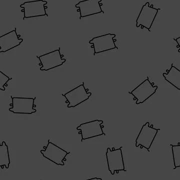 Windshield snow cover accessory vector seamless pattern Stock Illustration