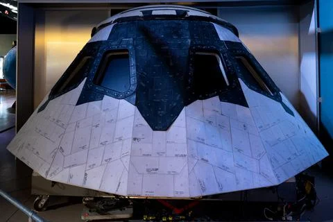 A windshield of a Space Shuttle Stock Photos
