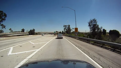 Windshield Timelapse California Interstate Freeway Daytime Video stock 144196173