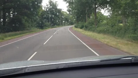 Windshield view while driving. Stock Footage 304155453