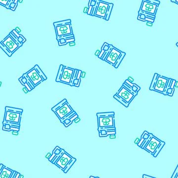 Windshield washer fluid car care vector seamless pattern Illustrazione stock