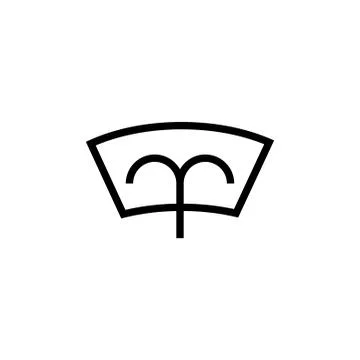 Windshield Wiper and Washer Flat Vector Icon 스톡 일러스트