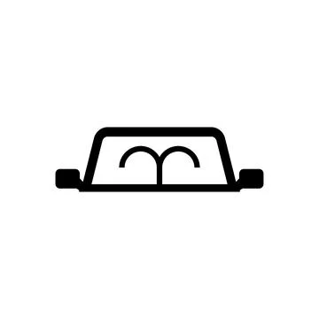 Windshield Wiper and Washer Flat Vector Icon Stock Illustration