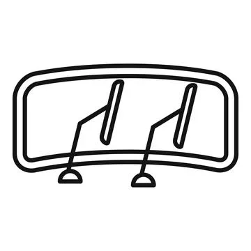 Windshield wiper line icon vector Stock Illustration